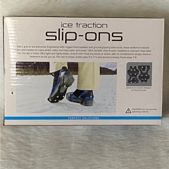 Ice Traction Slip Ons Over Shor Ice‎ Medium Men’s 5 1/2- 71/2 Women’s 7-8 - Picture 4 of 9